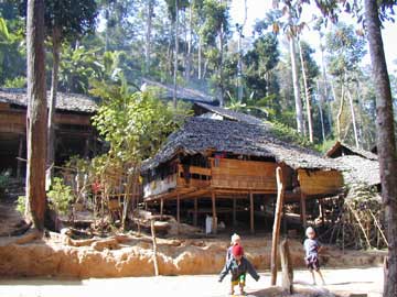 Karen camp bamboo house